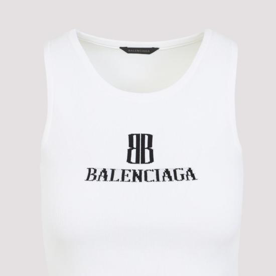 25FW 발렌시아가 민소매 티셔츠 835500 T5231 9040 WHITE - BALENCIAGA