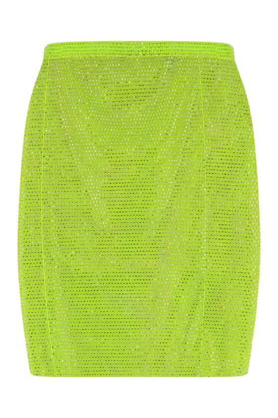  산타 브랜즈 숏 스커트 MINITRANSPARENTSKIRT NEONLIME GREEN