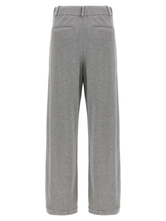 25FW 브루넬로 쿠치넬리 스트레이트 팬츠 MP930SN999C4527 SILVER - BRUNELLO CUCINELLI