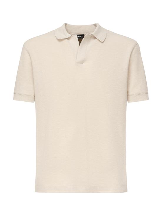 25FW 에르메네질도제냐 폴로 티셔츠 UF338A9 F708N02272 Beige