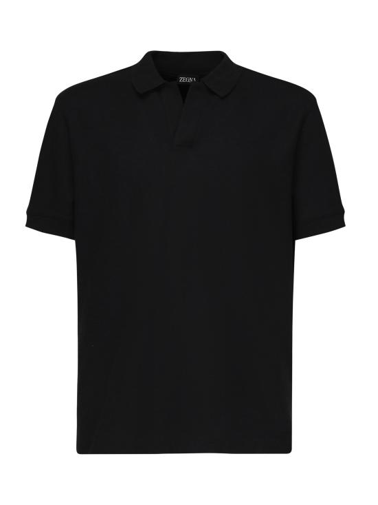25FW 에르메네질도제냐 폴로 티셔츠 UF338A9 F708B09412 Black