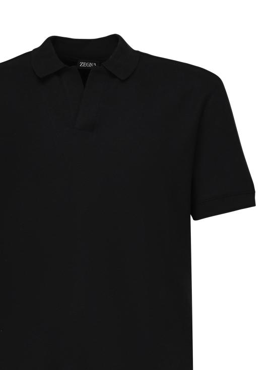 25FW 에르메네질도제냐 폴로 티셔츠 UF338A9 F708B09412 Black - ERMENEGILDO ZEGNA