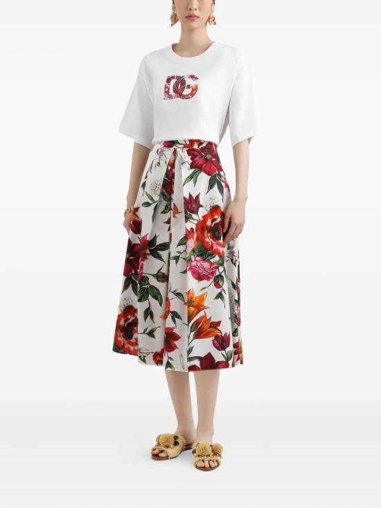 25FW 돌체앤가바나 반팔 티셔츠 F8V57TGDC7S W0800 BIANCO OTTICO - DOLCE & GABBANA