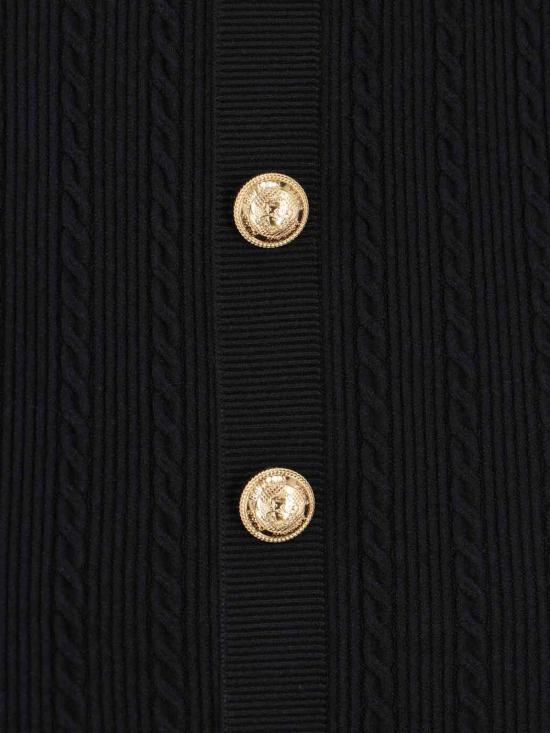 25FW 발망 미디 스커트 FF1LD066KI50 0PA Black - BALMAIN