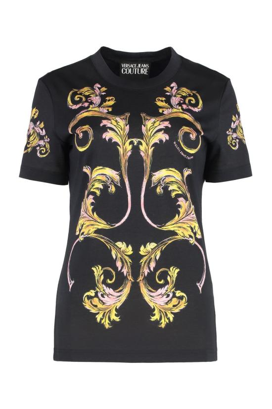 25SS 베르사체 반팔 티셔츠 78HAH6P8JS472G89 black