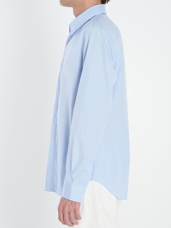 25FW 구찌 자수 코튼 포플린 셔츠 810659Z7AME 4910 LIGHT BLUE - GUCCI