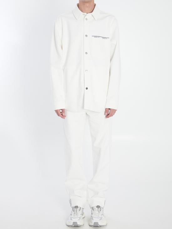 25FW 구찌 코튼 셀비지 데님 셔츠  834538XDC6Q 9061 WHITE - GUCCI
