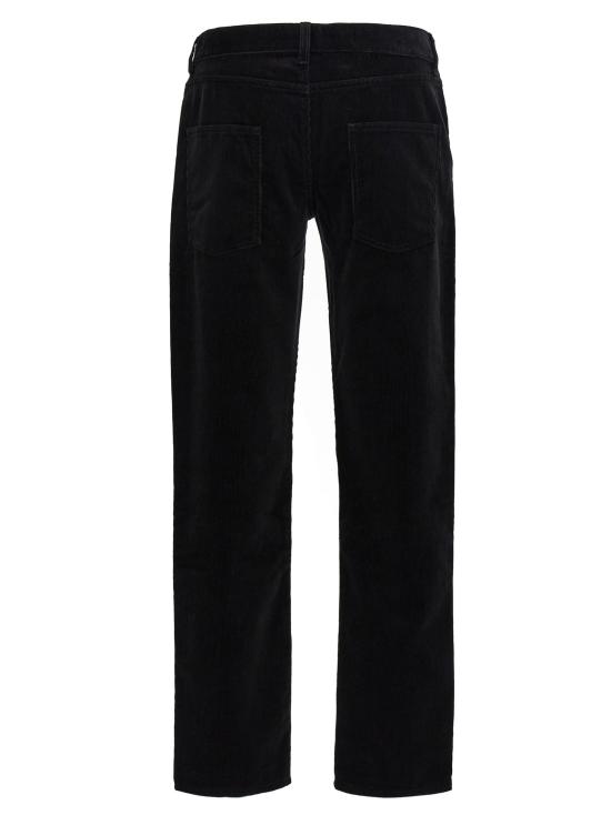  생로랑 스트레이트 팬츠 코듀로이 바지 검정색 - SAINT LAURENT