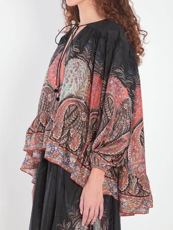 25FW 짐머만 블라우스 2004181 3229TSS251 BLKP Black - ZIMMERMANN