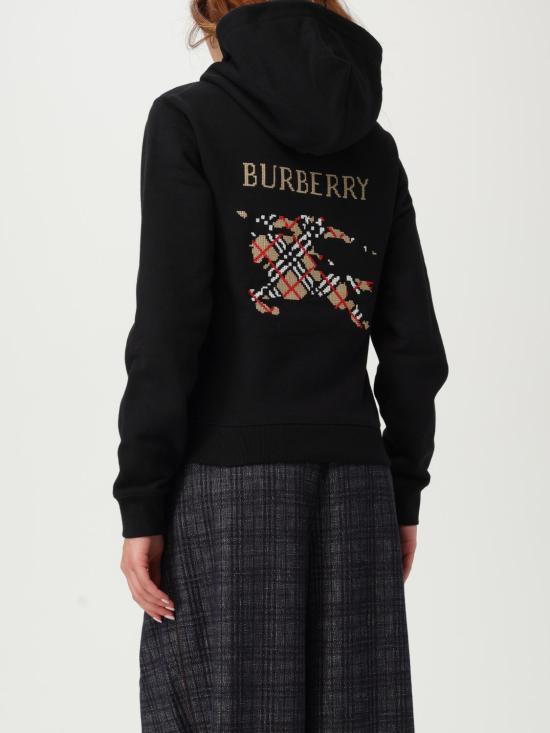 25FW 버버리 코튼 후드 티셔츠 8110966 Black - BURBERRY