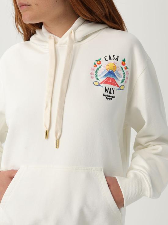 25FW 카사블랑카 스웨터 WPF25JTP362 01 White - CASABLANCA