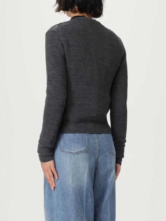 25FW 가니 파인 메리노 아가일 가디건 K2284 523 Grey - GANNI