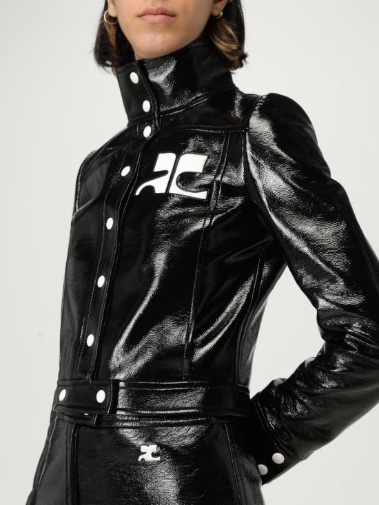 26SS 쿠레쥬 가죽 자켓 PERCBL005VY0014 9999 Black - COURREGES