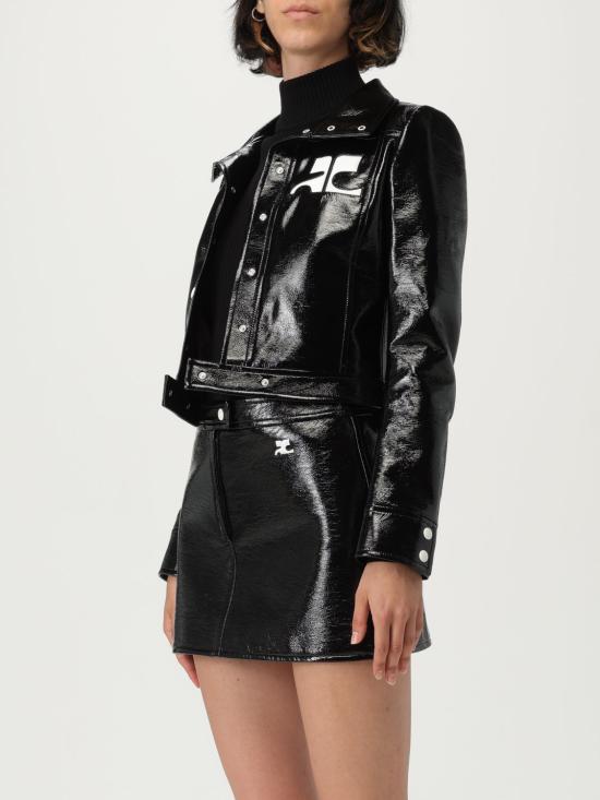 26SS 쿠레쥬 가죽 자켓 PERCBL005VY0014 9999 Black - COURREGES