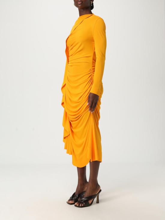 25SS 보테가베네타 미디 원피스 820988 V4N20 7274 Orange - BOTTEGA VENETA