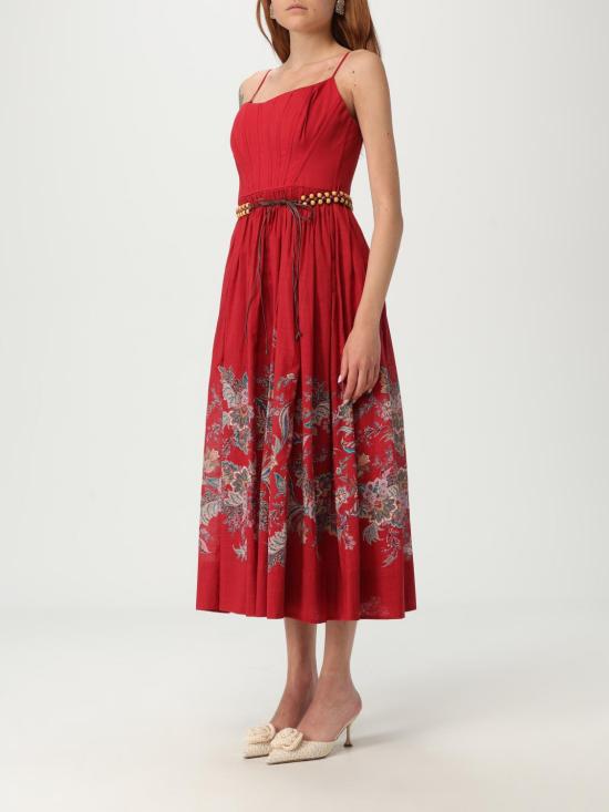 25FW 짐머만 롱 원피스 4225DSS251 REDMULPAI Red - ZIMMERMANN