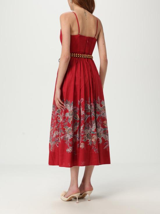 25FW 짐머만 롱 원피스 4225DSS251 REDMULPAI Red - ZIMMERMANN