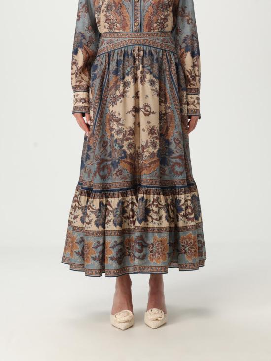 25FW 짐머만 롱 스커트 3479SSS253 BLCMINFLO Blue