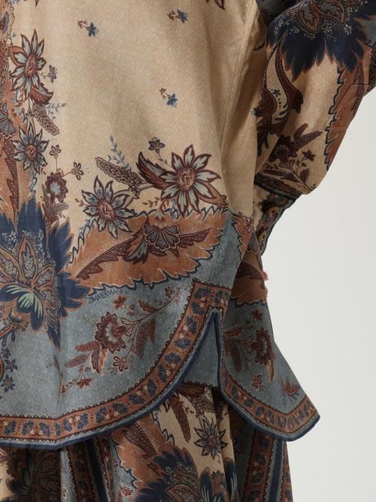 25FW 짐머만 셔츠 3498TSS253 BLCMINFLO Blue - ZIMMERMANN