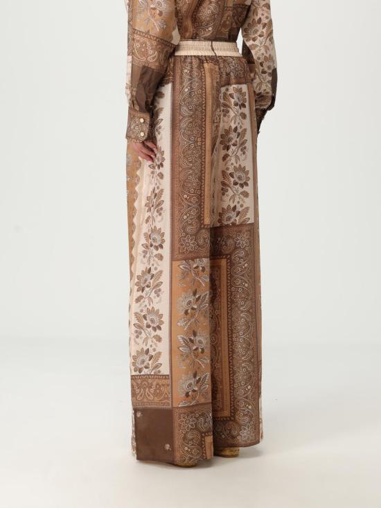 25FW 짐머만 팔라초 팬츠 3590PSS252 CHCBAN Brown - ZIMMERMANN