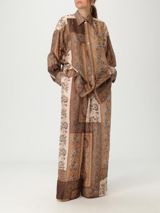 25FW 짐머만 팔라초 팬츠 3590PSS252 CHCBAN Brown - ZIMMERMANN