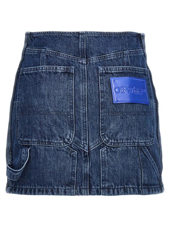  오프화이트 숏 스커트 OWYF019S23DEN00145004500 - OFF WHITE