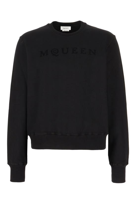 25FW 알렉산더 맥퀸 긴팔 티셔츠 839216QTADU 0548 BLACK