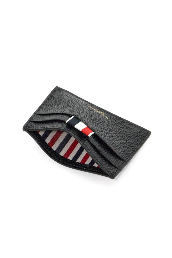 27SS 톰브라운 페블 그레인 레더 스트라이프 노트 카드 홀더 FAW035A00198 - THOM BROWNE