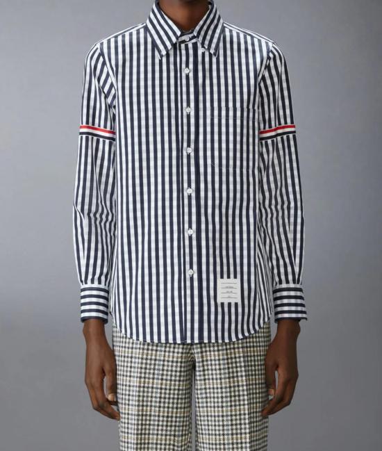 25FW 톰브라운 긴팔 셔츠 MWL301OF0998 415 NAVY - THOM BROWNE