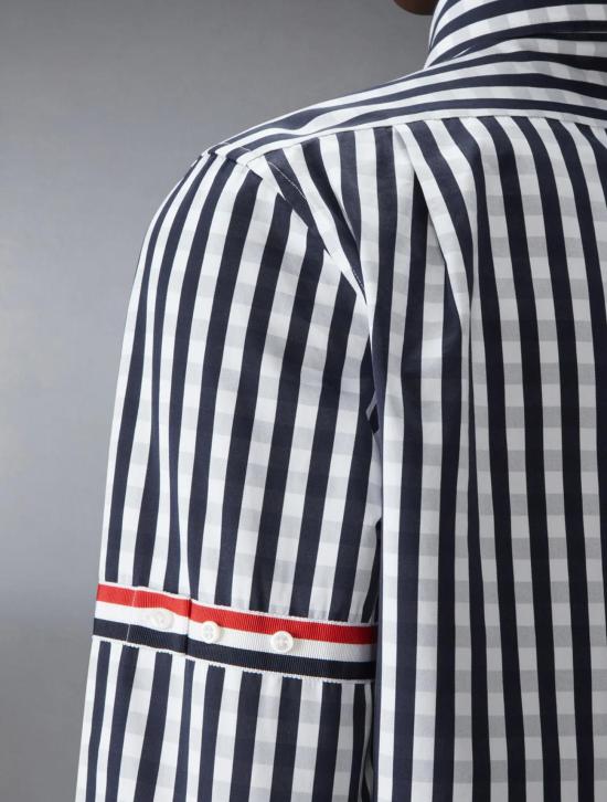 25FW 톰브라운 긴팔 셔츠 MWL301OF0998 415 NAVY - THOM BROWNE