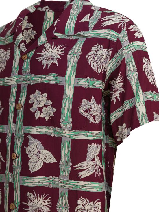 25SS 선서프 반팔 셔츠 SS39419138 Bordeaux - SUN SURF