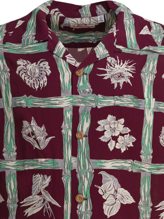 25SS 선서프 반팔 셔츠 SS39419138 Bordeaux - SUN SURF