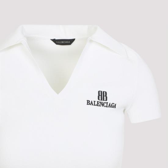 25FW 발렌시아가 반팔 티셔츠 835501 T5231 9040 WHITE BLACK - BALENCIAGA