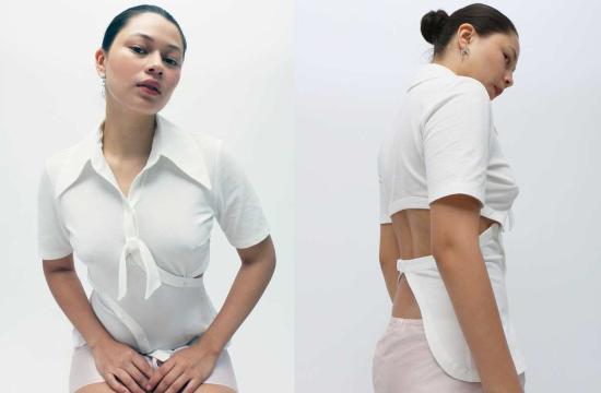  J.Kim 반팔 티셔츠 컷라인 폴로 화이트 - J.KIM