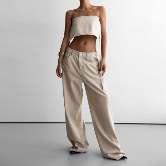  더 엔케이씨 스토어 스트레이트 팬츠 Nkc Store 발리 리넨 팬츠 - The NKC Store