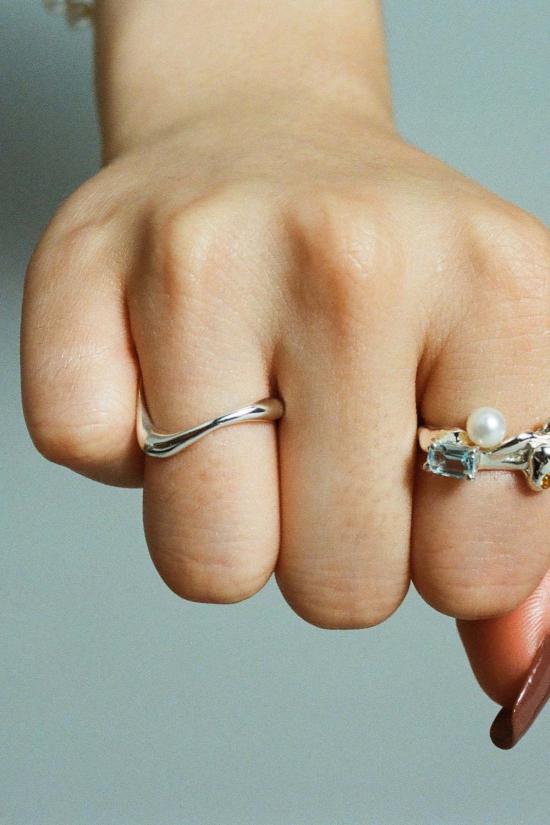  패리스 반지 파리스 웨이브 링 스털링 실버