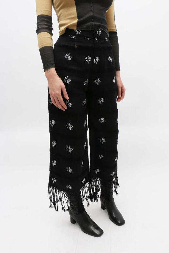  Mozhdeh Matin 스트레이트 팬츠 모즈데 마틴 핸드우븐 프린지 팬츠 - OTHER BRANDS