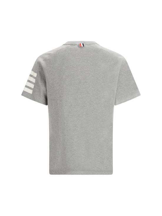 26SS 톰브라운 코튼 4바 숏 슬리브 티 MJS246A07323 055 GREY - THOM BROWNE