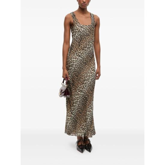 25FW 가니 롱 원피스 W0436 943 NEUTRALS BROWN - GANNI