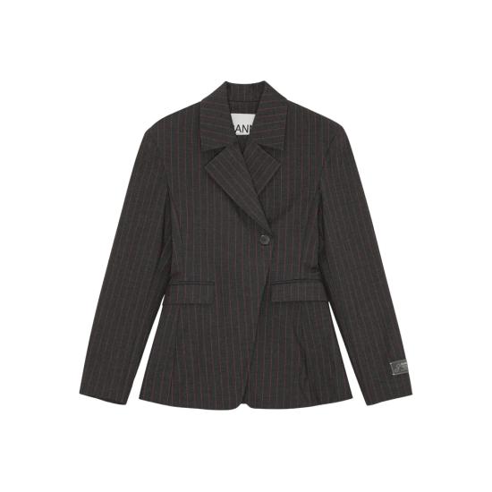 25FW 가니 수트 자켓 W0578 252 BLACK RED