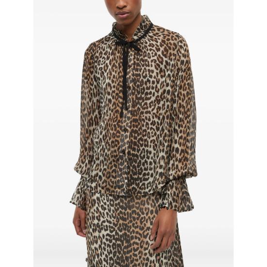 25FW 가니 블라우스 W0570 943 NEUTRALS BROWN - GANNI