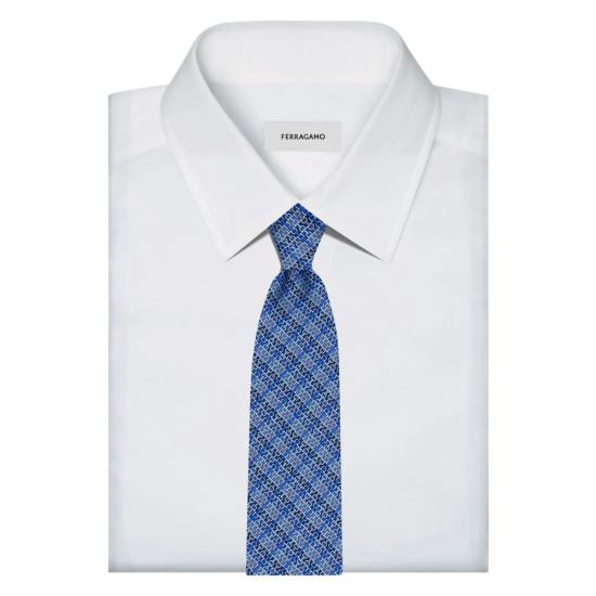 25FW 살바토레 페라가모 넥타이 351298 0786572 MARIN BLUE - SALVATORE FERRAGAMO