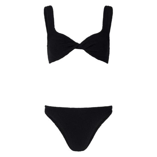 25FW 훈자 지 비키니 수영복 B JUNO CR CRINKLE BLACK - HUNZA G