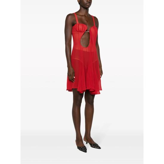  넨시 도자카 숏 원피스 AW23DR168 RED - NENSI DOJAKA