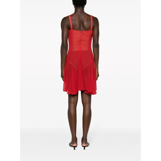  넨시 도자카 숏 원피스 AW23DR168 RED - NENSI DOJAKA