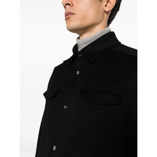 25FW 에르노 뉴 울 캐시미어 셔츠 33318 GI000312U 9300 BLACK - HERNO