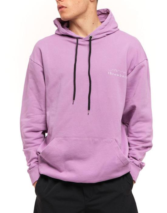  쓰로우백 스웨트셔츠 남성 TBS 로고 라일락 레트로 - THROWBACK