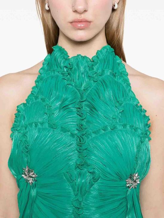25SS 코스타렐로스 미디 스커트 PS25101341 Green - COSTARELLOS