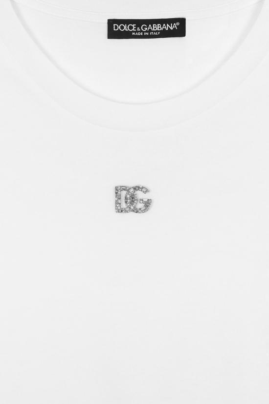 25FW 돌체앤가바나 반팔 티셔츠 F8N08ZG7B3U W0800 White - DOLCE & GABBANA