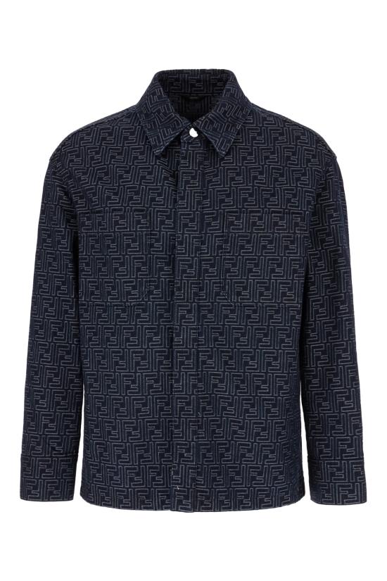 25SS 펜디 긴팔 셔츠 FW1321AUX4 F0BUZ Blu